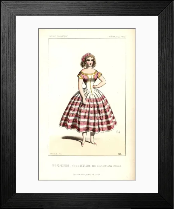 Framed Print : Mlle Alphonsine as the Princess Castorine in Framed Print : Mlle Alphonsine as the Princess Castorine in