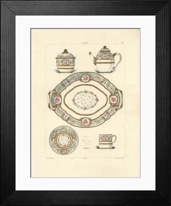 Framed Print : Lunch service called Solitaire, 1779 Framed Print : Lunch service called Solitaire, 1779