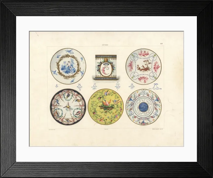 Framed Print : Plates with exceptional decoration Framed Print : Plates with exceptional decoration