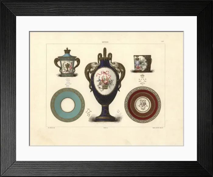 Framed Print : Dauphin porcelain