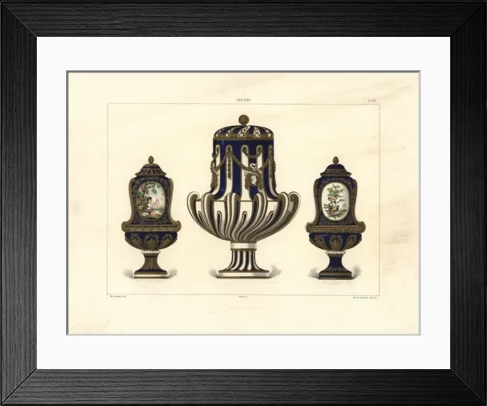 Framed Print : Three Sevres vases Framed Print : Three Sevres vases