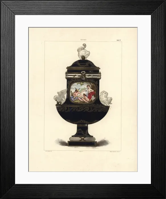 Framed Print : Vase with animal figures Framed Print : Vase with animal figures