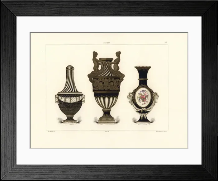 Framed Print : Three Sevres vases Framed Print : Three Sevres vases
