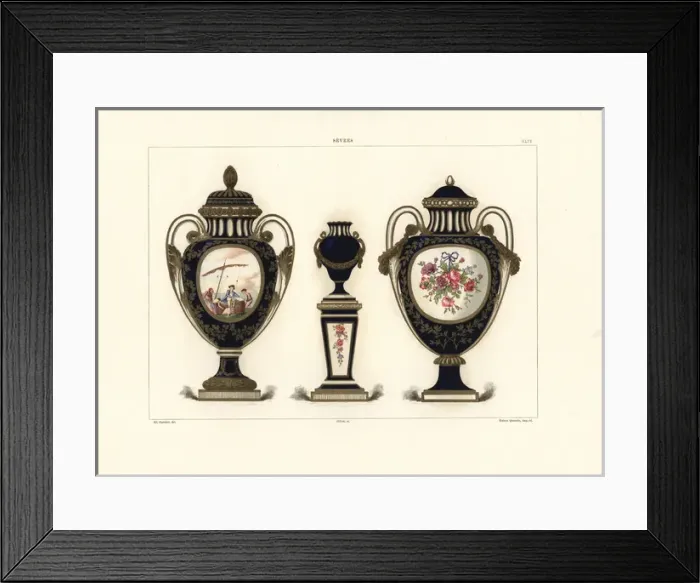 Framed Print : Three Sevres vases Framed Print : Three Sevres vases