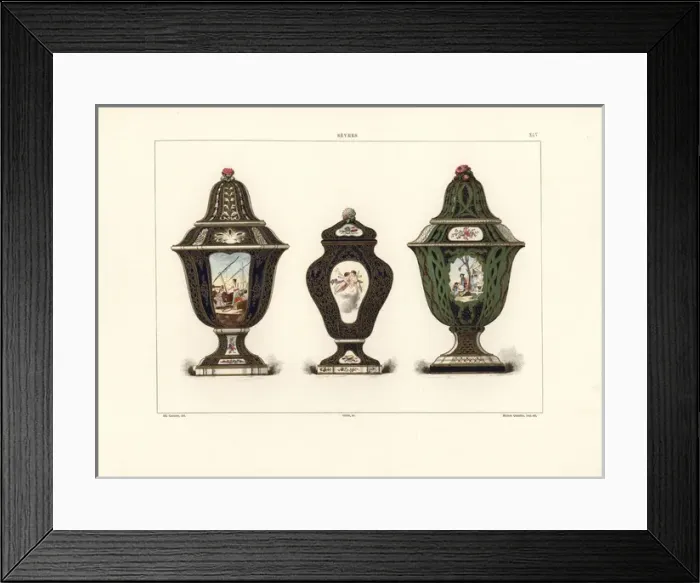 Framed Print : Three Sevres vases Framed Print : Three Sevres vases