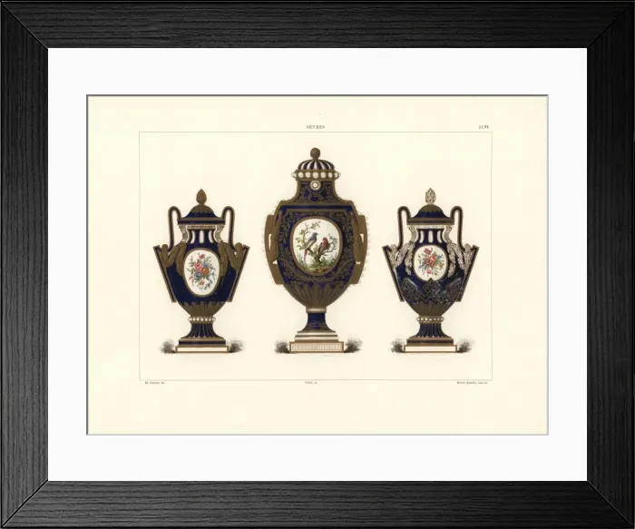 Framed Print : Three Sevres vases Framed Print : Three Sevres vases