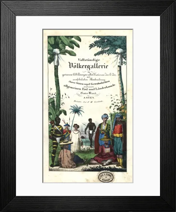 Framed Print : Title page from Goedsches Complete Gallery of Peoples Framed Print : Title page from Goedsches Complete Gallery of Peoples