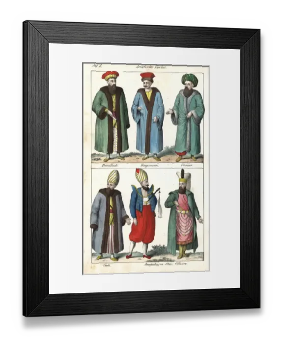 Framed Print : Turkish minister, interpreter, scholar, judge and Janissary Framed Print : Turkish minister, interpreter, scholar, judge and Janissary