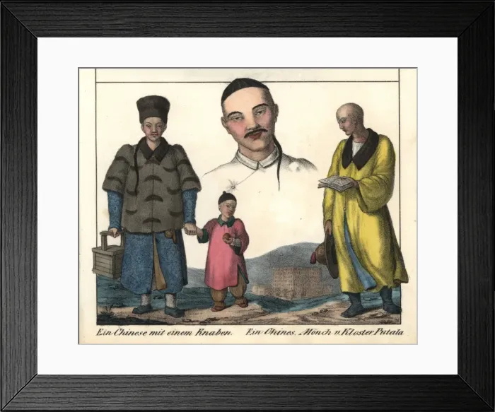 Framed Print : Chinese man in fur hat and jacket, monk from Potala (Tibet) Framed Print : Chinese man in fur hat and jacket, monk from Potala (Tibet)