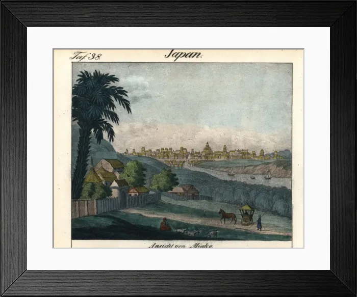 Framed Print : View of the Japanese town of Miako (Miyako) Framed Print : View of the Japanese town of Miako (Miyako)
