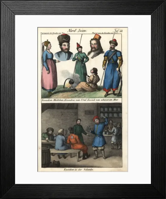 Framed Print : Cossack girl, cossacks from the Urals and the Black Sea Framed Print : Cossack girl, cossacks from the Urals and the Black Sea