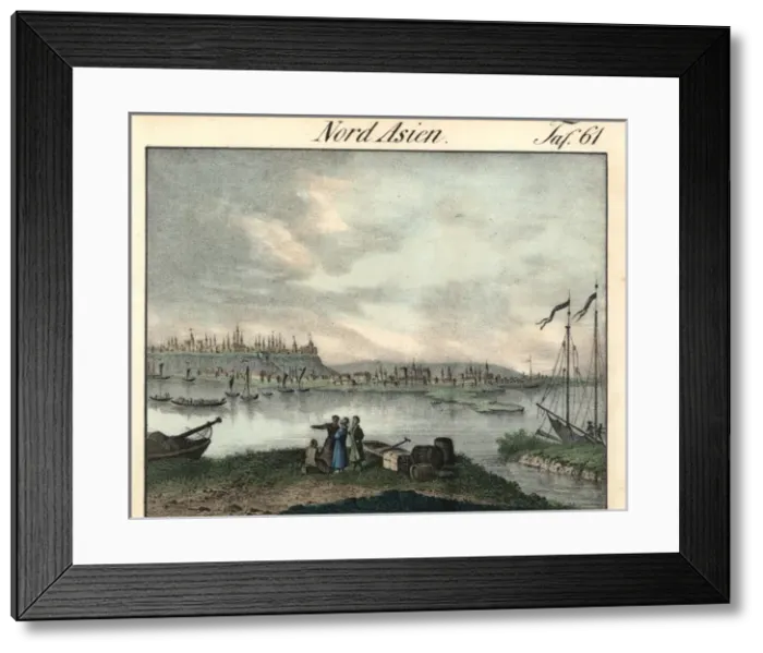 Framed Print : View of the Siberian capital Tobolsk on Framed Print : View of the Siberian capital Tobolsk on