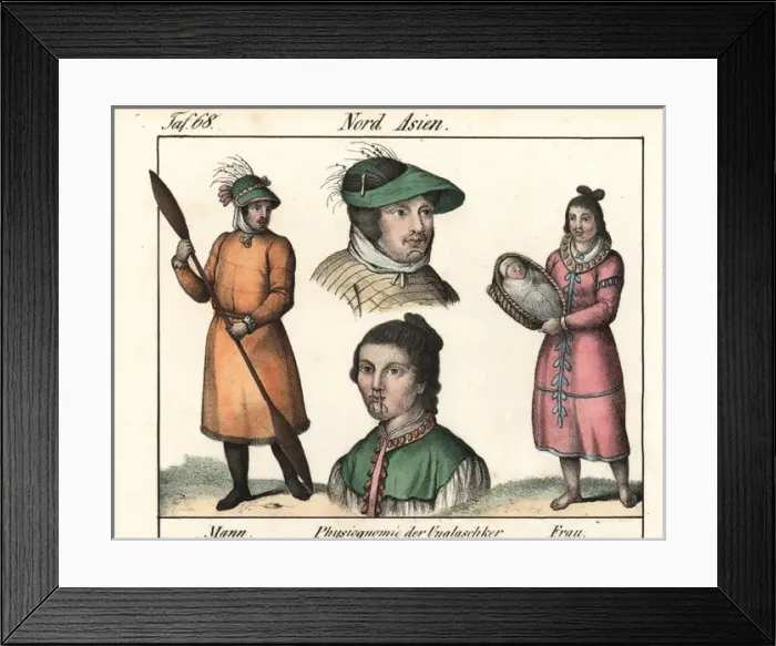 Framed Print : Aleuts from Unalaska island Framed Print : Aleuts from Unalaska island