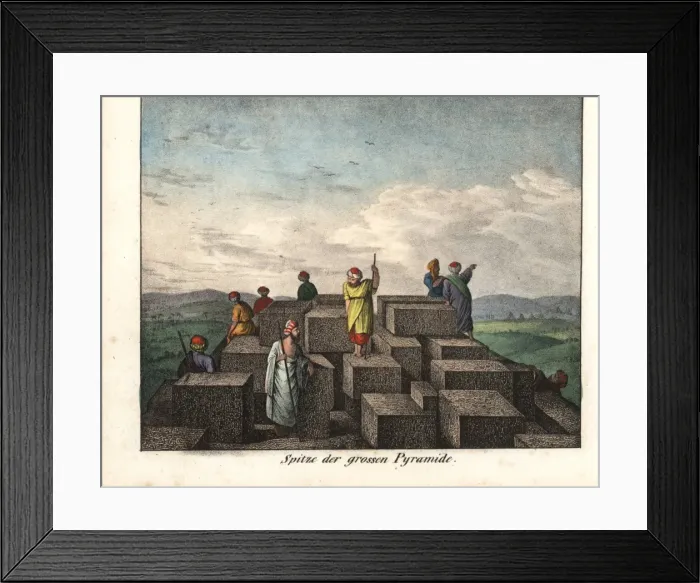 Framed Print : Summit of the great pyramid of Giza, Egypt Framed Print : Summit of the great pyramid of Giza, Egypt