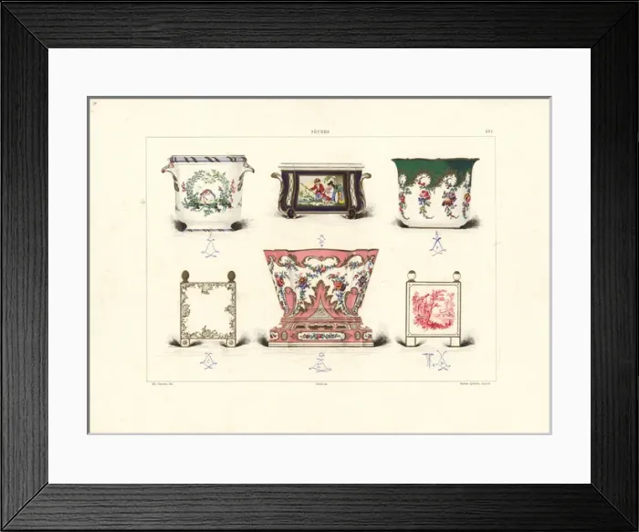 Framed Print : Garden porcelain Framed Print : Garden porcelain