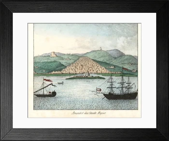 Framed Print : View of the port of Algiers, North Africa Framed Print : View of the port of Algiers, North Africa