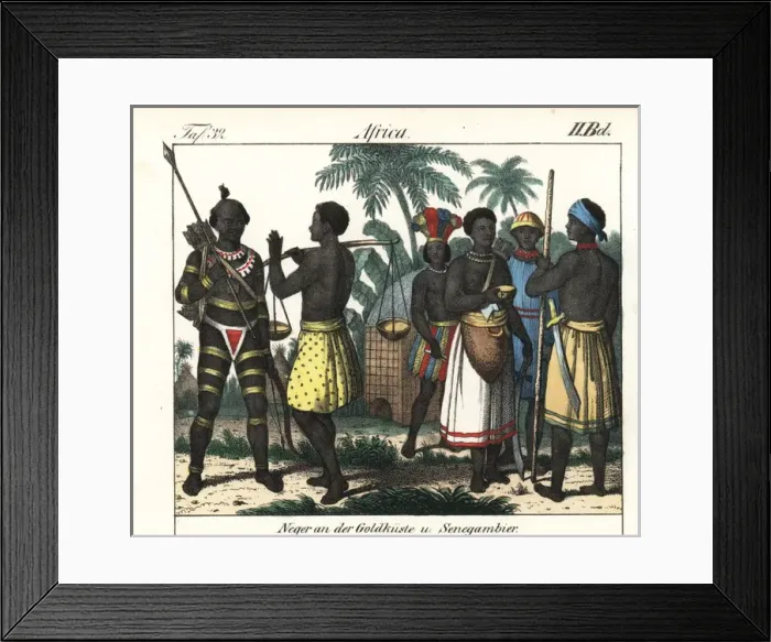 Framed Print : Costumes of the Gold Coast (Ghana), Senegal Framed Print : Costumes of the Gold Coast (Ghana), Senegal