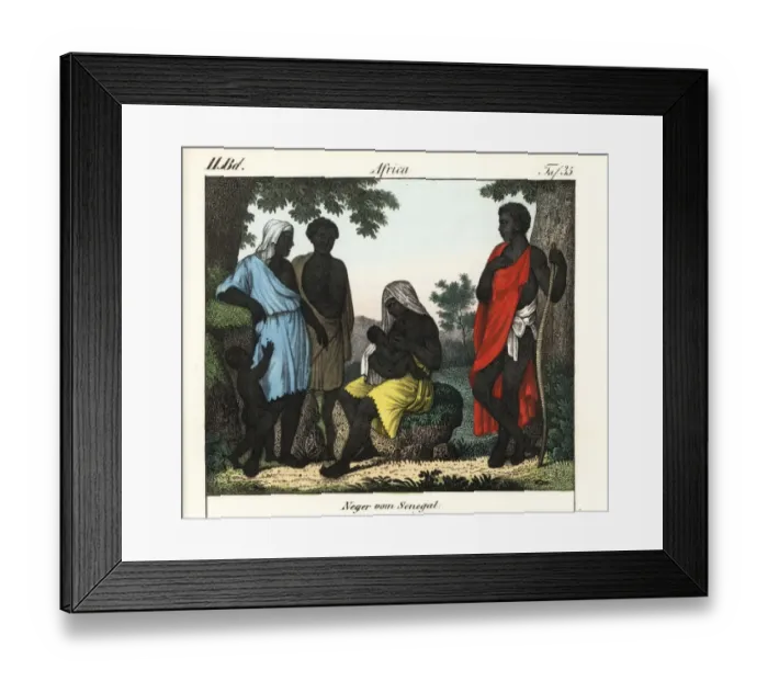 Framed Print : Costumes of the people of Senegal Framed Print : Costumes of the people of Senegal