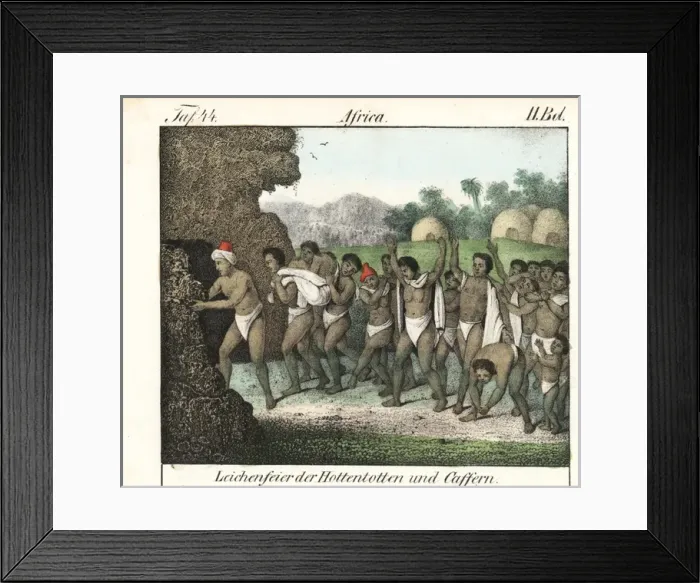 Framed Print : Funeral rites of the Xhosa and Khoikhoi people Framed Print : Funeral rites of the Xhosa and Khoikhoi people