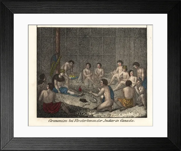 Framed Print : Canadian native funeral ceremony Framed Print : Canadian native funeral ceremony