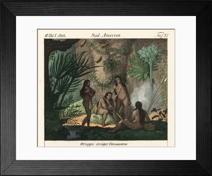 Framed Print : Group of Camacan people of Bahia, Brazil Framed Print : Group of Camacan people of Bahia, Brazil