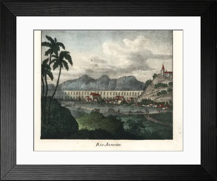 Framed Print : View of the town of Rio de Janeiro, Brazil Framed Print : View of the town of Rio de Janeiro, Brazil