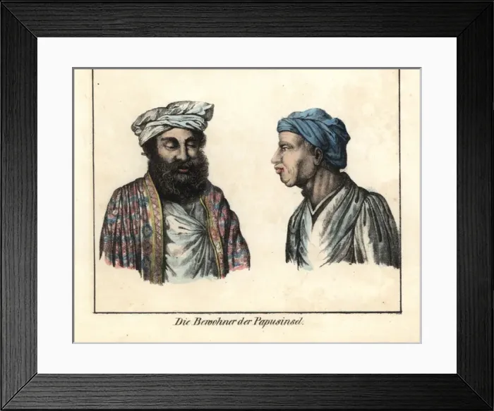 Framed Print : Natives of the island of Papua (New Guinea) Framed Print : Natives of the island of Papua (New Guinea)