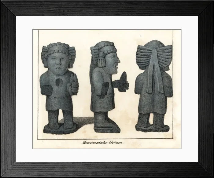 Framed Print : Statue of a Mexican god clutching an ear of corn Framed Print : Statue of a Mexican god clutching an ear of corn