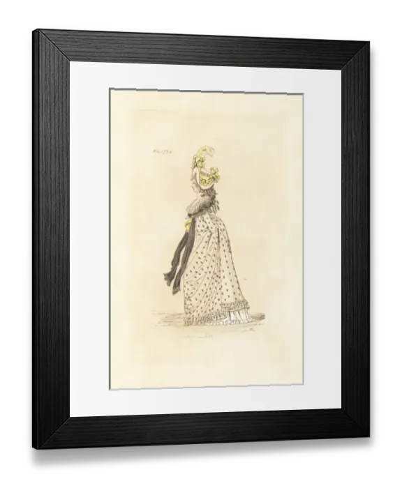 Framed Print : English woman in the fashion of November 1795 Framed Print : English woman in the fashion of November 1795