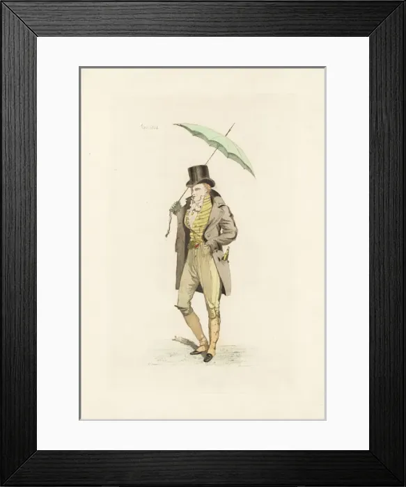 Framed Print : English man in the fashion of May 1802 Framed Print : English man in the fashion of May 1802