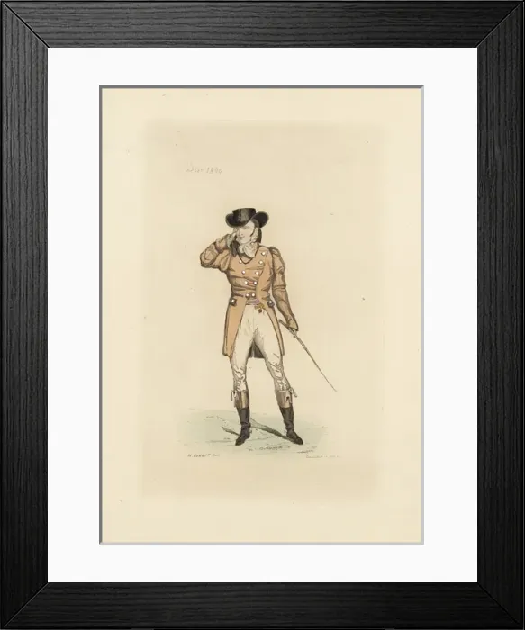 Framed Print : English man in the fashion of September 1806 Framed Print : English man in the fashion of September 1806