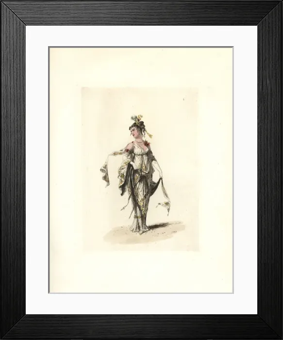 Framed Print : Costume of the merveilleuse Lodoiska, French Directory era Framed Print : Costume of the merveilleuse Lodoiska, French Directory era