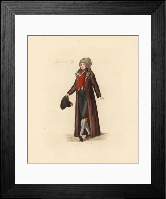 Framed Print : French man wearing the fashion of December 1791 Framed Print : French man wearing the fashion of December 1791