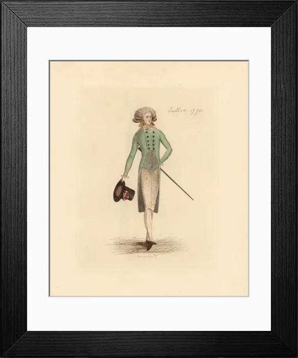Framed Print : French man wearing the fashion of July 1790 Framed Print : French man wearing the fashion of July 1790