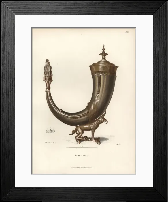 Framed Print : Drinking horn from the 15th century Framed Print : Drinking horn from the 15th century
