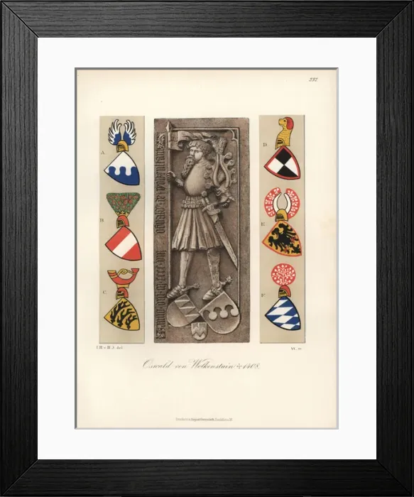 Framed Print : Knight in armour with lance and sword Framed Print : Knight in armour with lance and sword