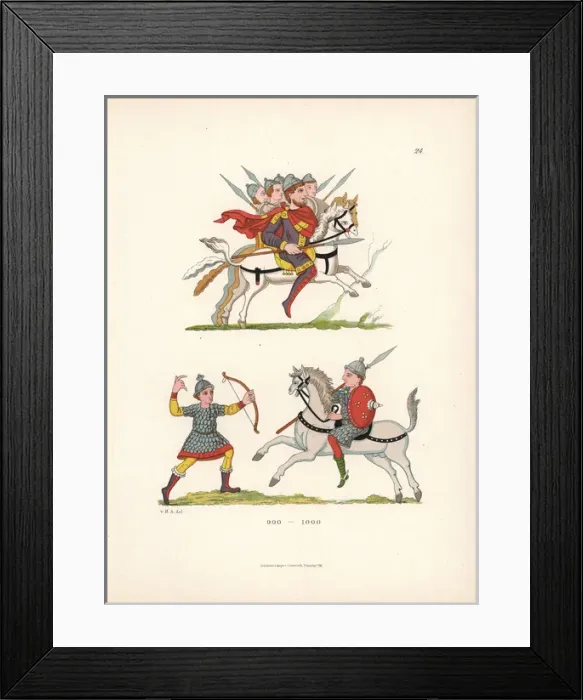Framed Print : 10th century battle scene Framed Print : 10th century battle scene