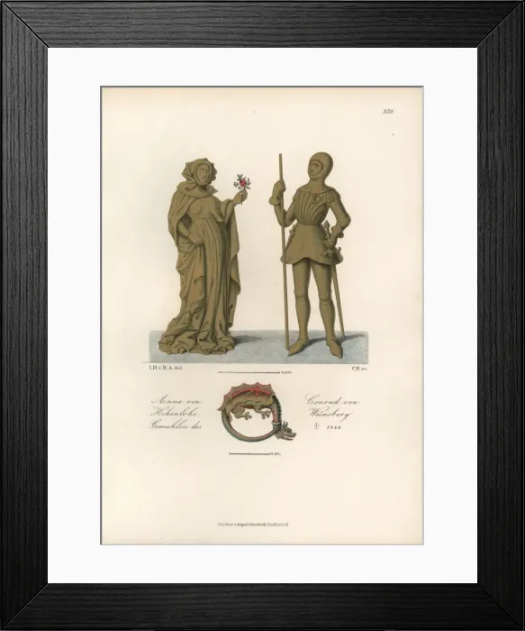 Framed Print : Anna von Hohenlohe, spouse of Conrad von Weinsberg Framed Print : Anna von Hohenlohe, spouse of Conrad von Weinsberg