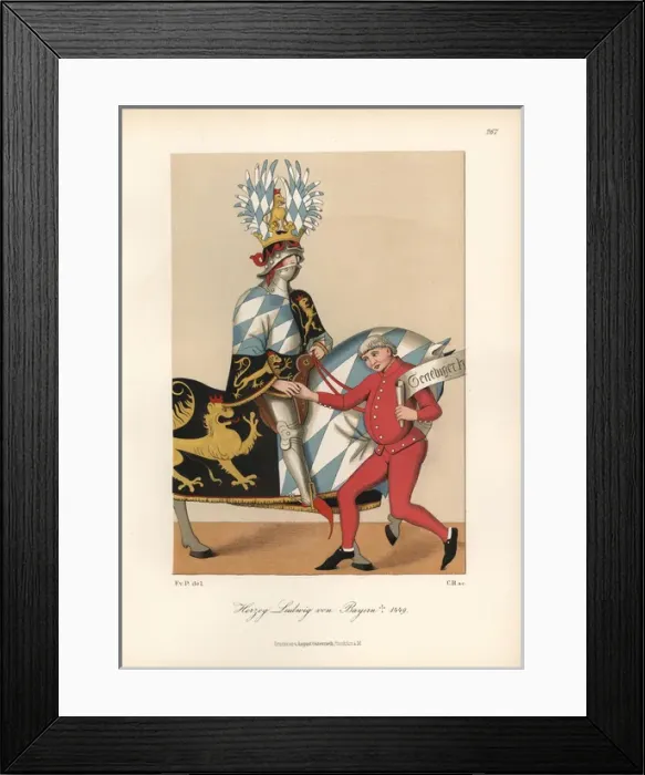 Framed Print : Ludwig, Duke of Bavaria (died 1449), mounted Framed Print : Ludwig, Duke of Bavaria (died 1449), mounted
