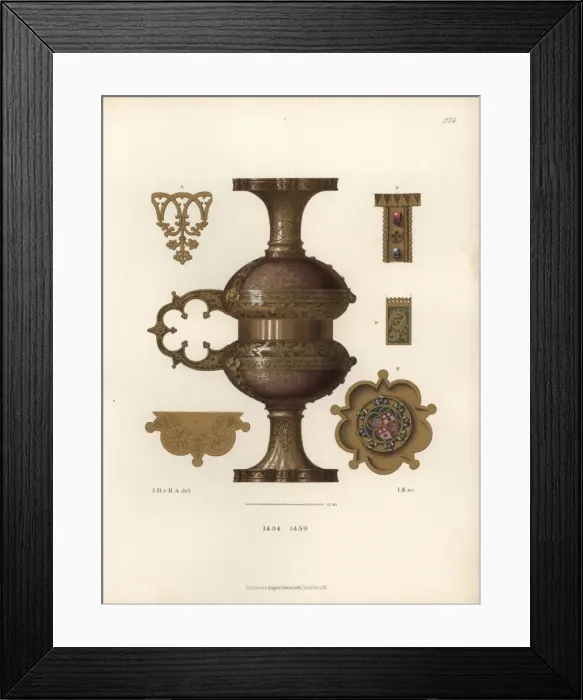 Framed Print : Doppelhumpen formed of two agate bowls worked Framed Print : Doppelhumpen formed of two agate bowls worked