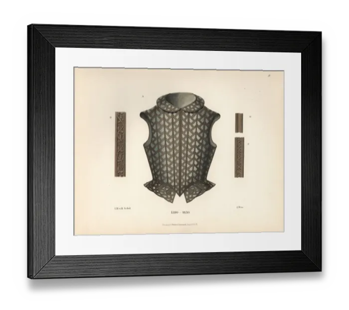Framed Print : Bodice of a 17th century noblewoman with details Framed Print : Bodice of a 17th century noblewoman with details