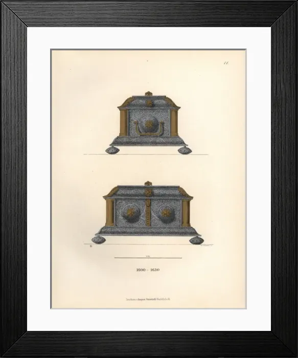 Framed Print : Jewelry box in filigree silverwork from the 17th century Framed Print : Jewelry box in filigree silverwork from the 17th century