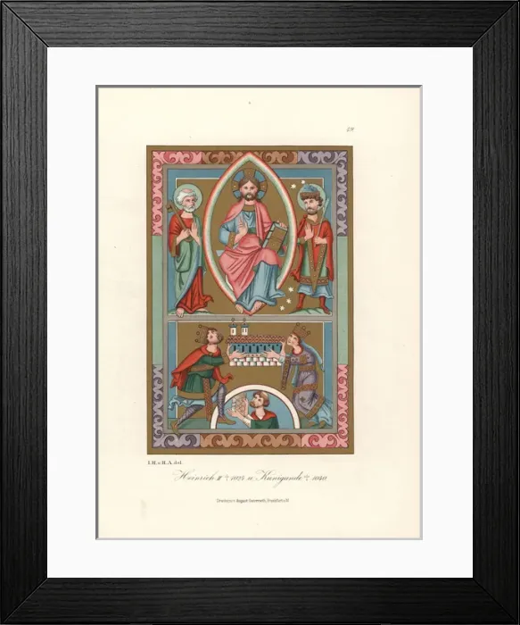 Framed Print : Henry II, Holy Roman Emperor, and wife Cunigunde Framed Print : Henry II, Holy Roman Emperor, and wife Cunigunde