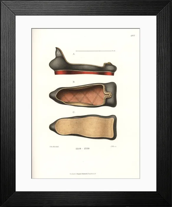 Framed Print : Right shoe from a pair made for HRE Matthias Framed Print : Right shoe from a pair made for HRE Matthias