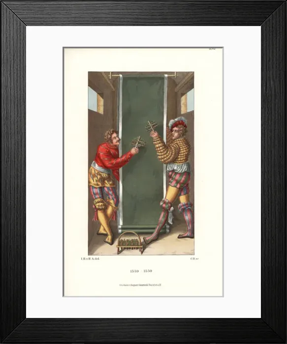 Framed Print : Clothmakers raising the nap on a large bolt Framed Print : Clothmakers raising the nap on a large bolt