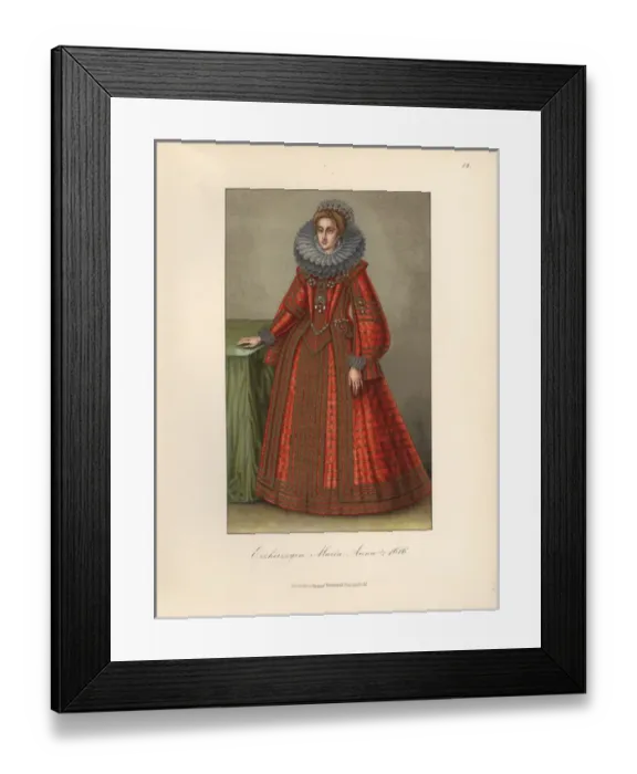 Framed Print : Portrait of Archduchess Maria Anna, died 1616 Framed Print : Portrait of Archduchess Maria Anna, died 1616
