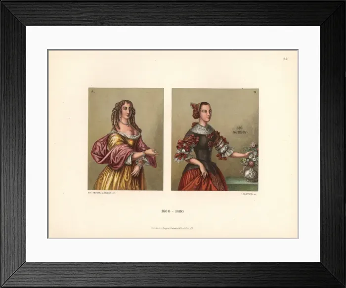 Framed Print : Portrait in oils of a Countess of Erbach (left) Framed Print : Portrait in oils of a Countess of Erbach (left)