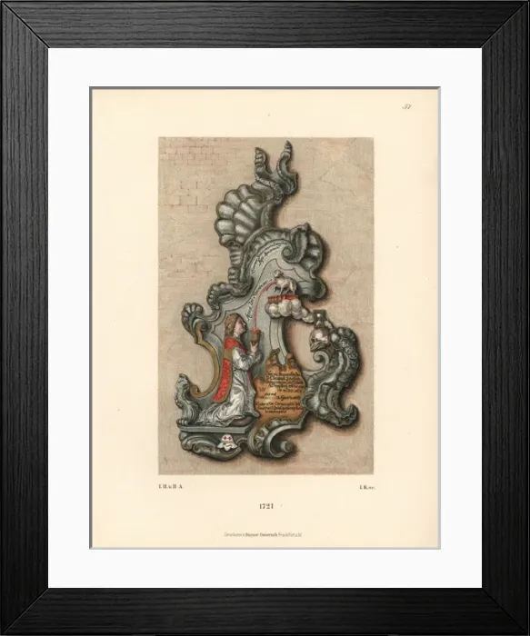 Framed Print : Gravestone of Father Christian Schaffgen, died Framed Print : Gravestone of Father Christian Schaffgen, died