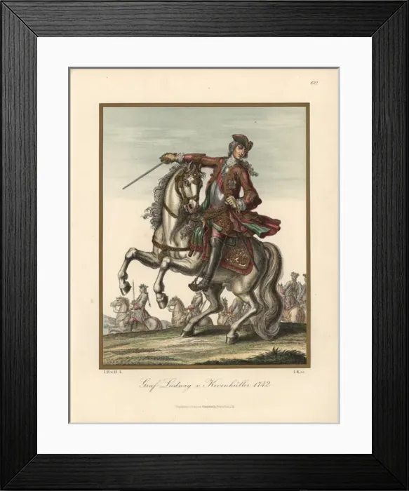 Framed Print : Count Ludwig Andreas von Kevenhuller (1683-1744) Framed Print : Count Ludwig Andreas von Kevenhuller (1683-1744)