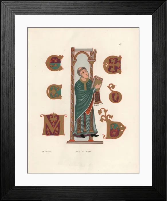 Framed Print : 9th century priest Framed Print : 9th century priest